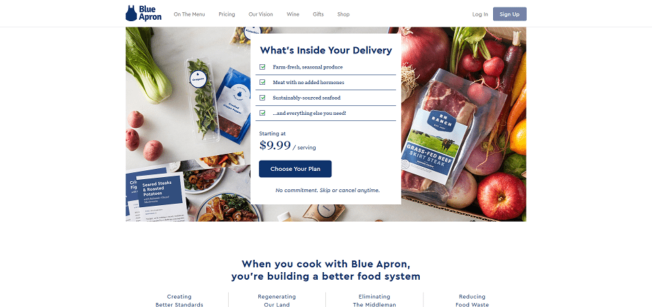 Blue Apron Website